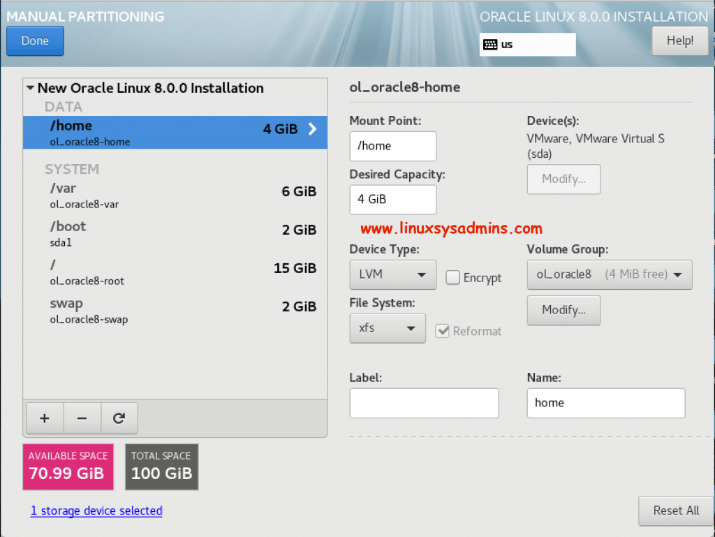 Oracle Linux 8 Installation step by step guide with screenshots