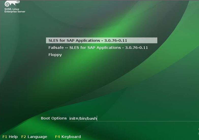 Login to Single user mode in SUSE Linux (SLES / openSUSE)