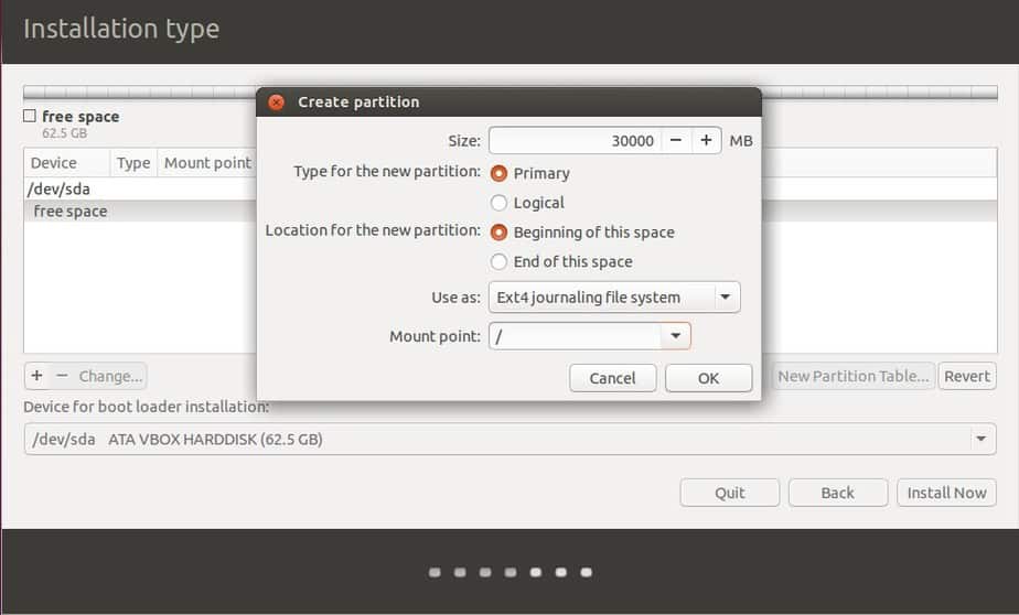 rootpartitionubuntu1510 LinuxTechi