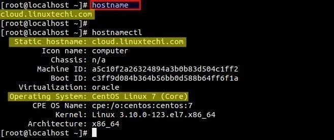 How to Set or Change Hostname on CentOS 7 / RHEL 7