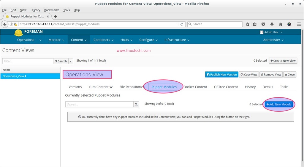 How to import and manage puppet Modules in Katello