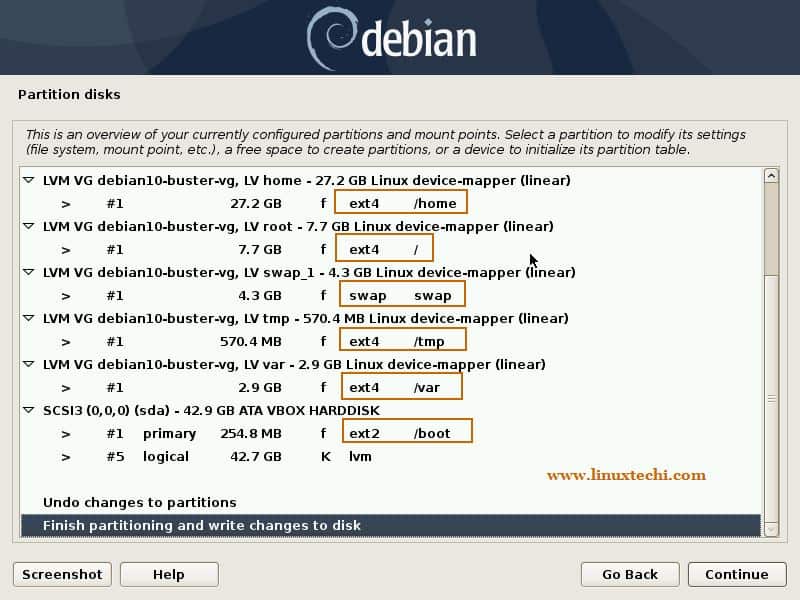 Debian 10 (Buster) Installation Steps with Screenshots