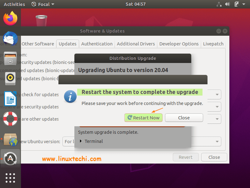 How to Upgrade Ubuntu 18.04 LTS to Ubuntu 20.04 LTS.