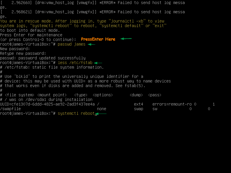 How to Boot Linux Mint 20 in Rescue / Emergency Mode