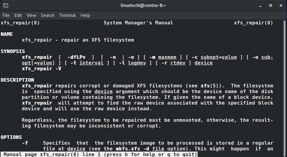 How to Repair Corrupted XFS Filesystem with xfs_repair