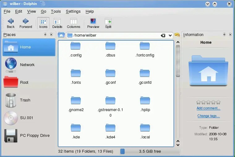 OpenSUSE 11.1 KDE User Guide Using Dolphin File Manager