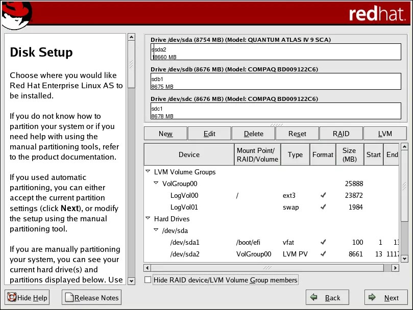 RHEL5 Installation 4.18. Partitioning Your System