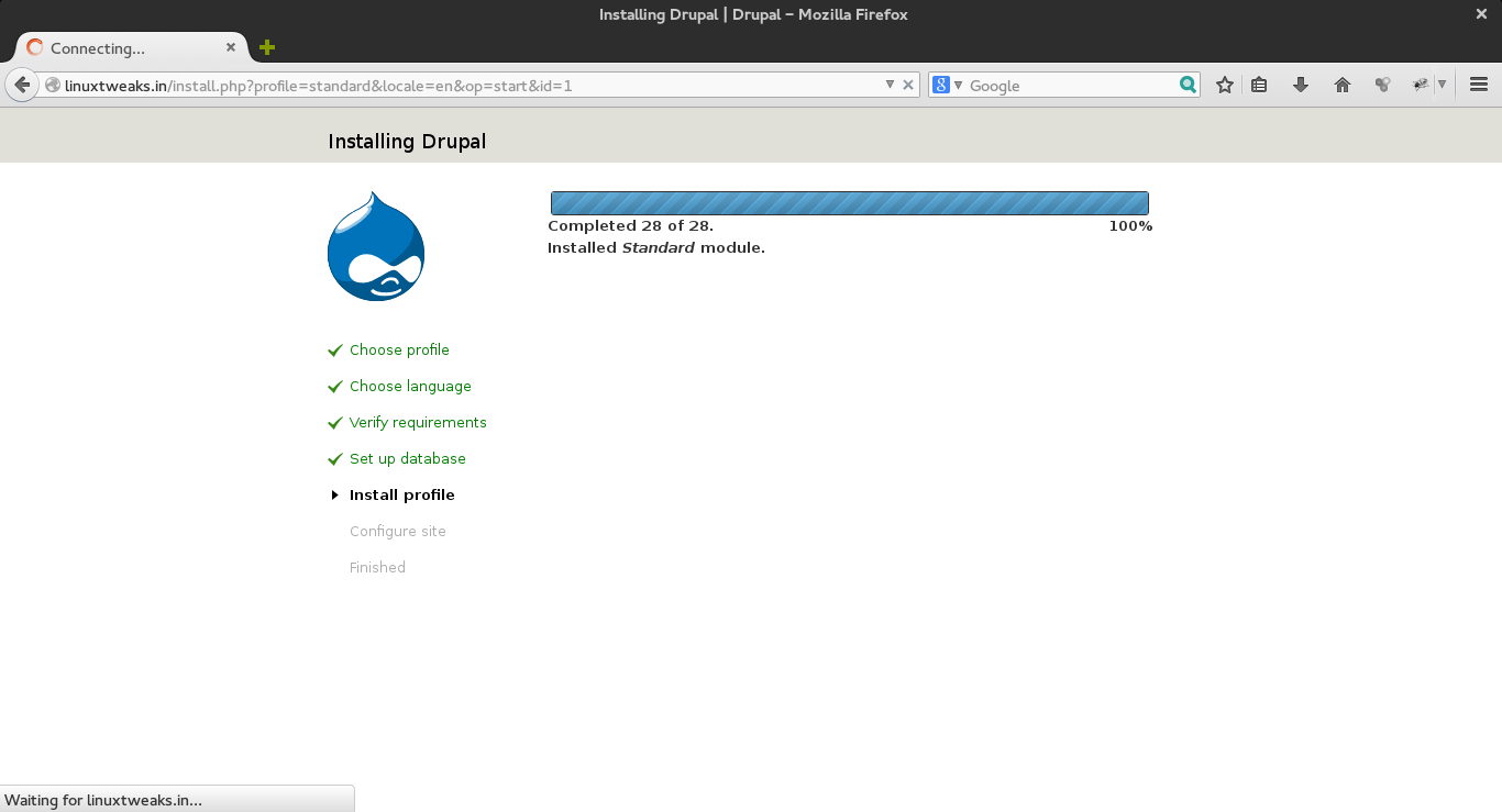 Drupal Installation Step by Step with Screenshots Linux Tweaks