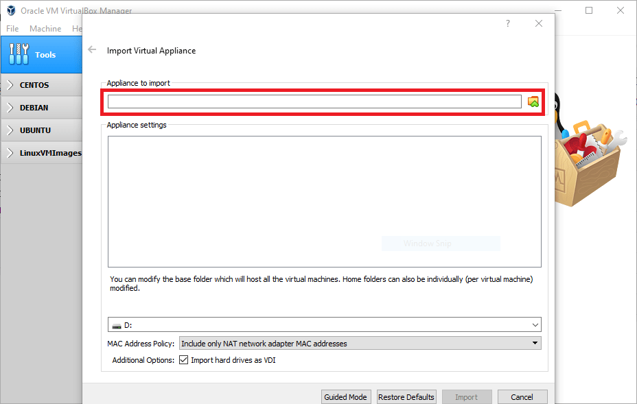 How To Import VM Images in VirtualBox (OVA File)