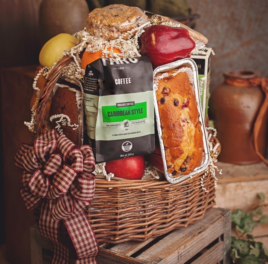 Cake, Coffee & Cookie Basket (Large) UPS Linvilla Orchards