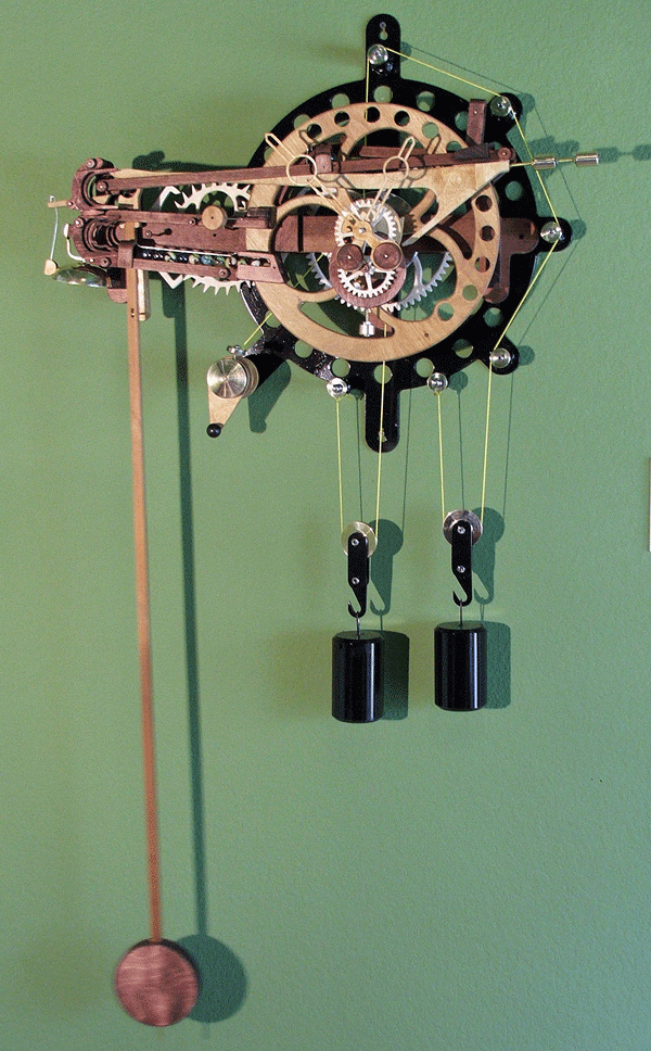 Wooden Gear Clock Plans from Hawaii by Clayton Boyer