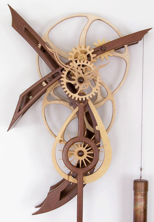 Wooden Gear Clock Plans from Hawaii by Clayton Boyer