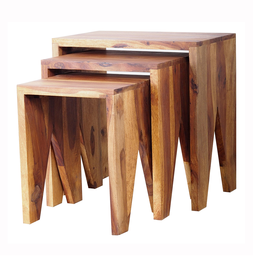 Nesting Wood Side Tables Set 82721SA Laker Furniture, Flooring, and