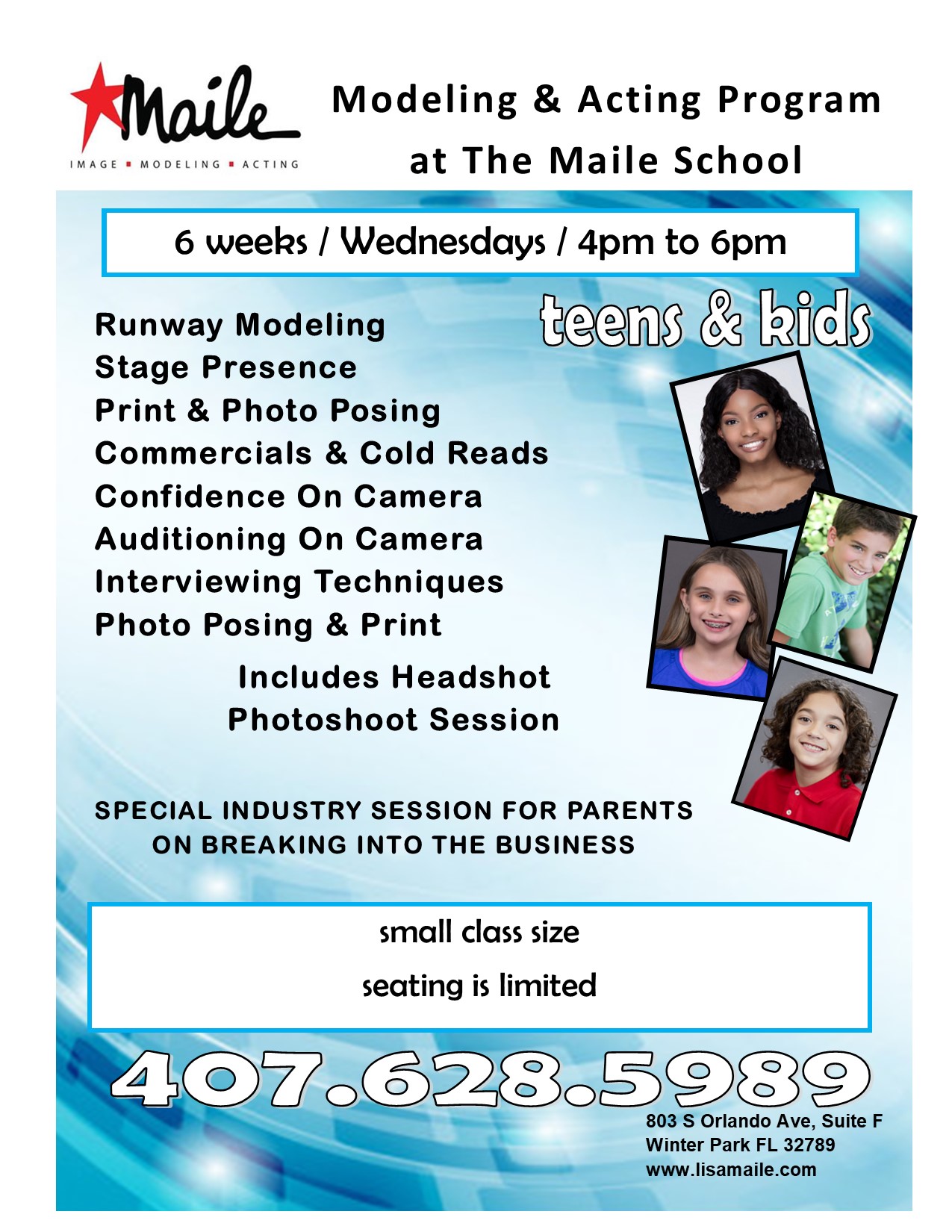Maile School Orlando, FL Acting & Modeling Classes