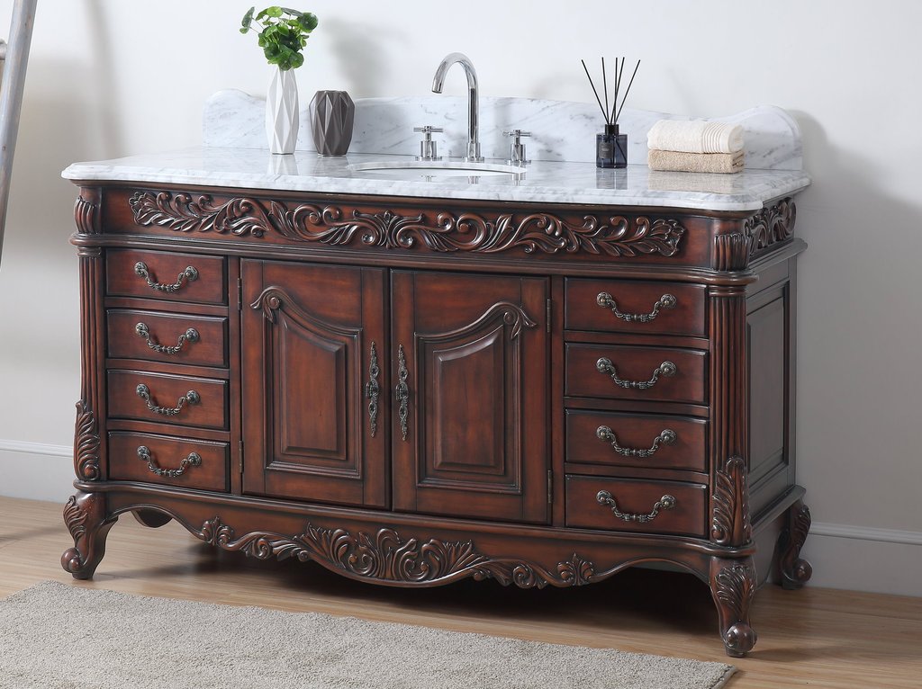 Adelina 60" Benton Collection Solid Wood Construction Martinique