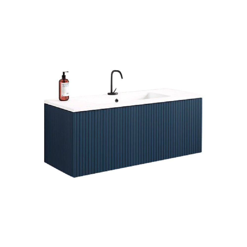 32" Royal Blue Finish Wall Mount Bath Vanity with Linen Option