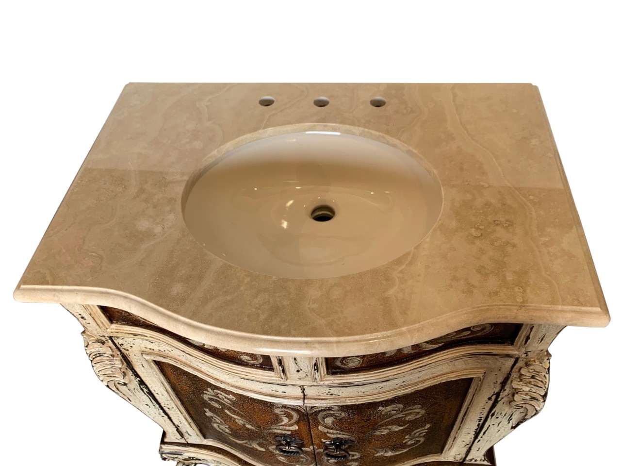 Adelina Antique hand painted 31" Wide Single Bowl Bathroom Vanity