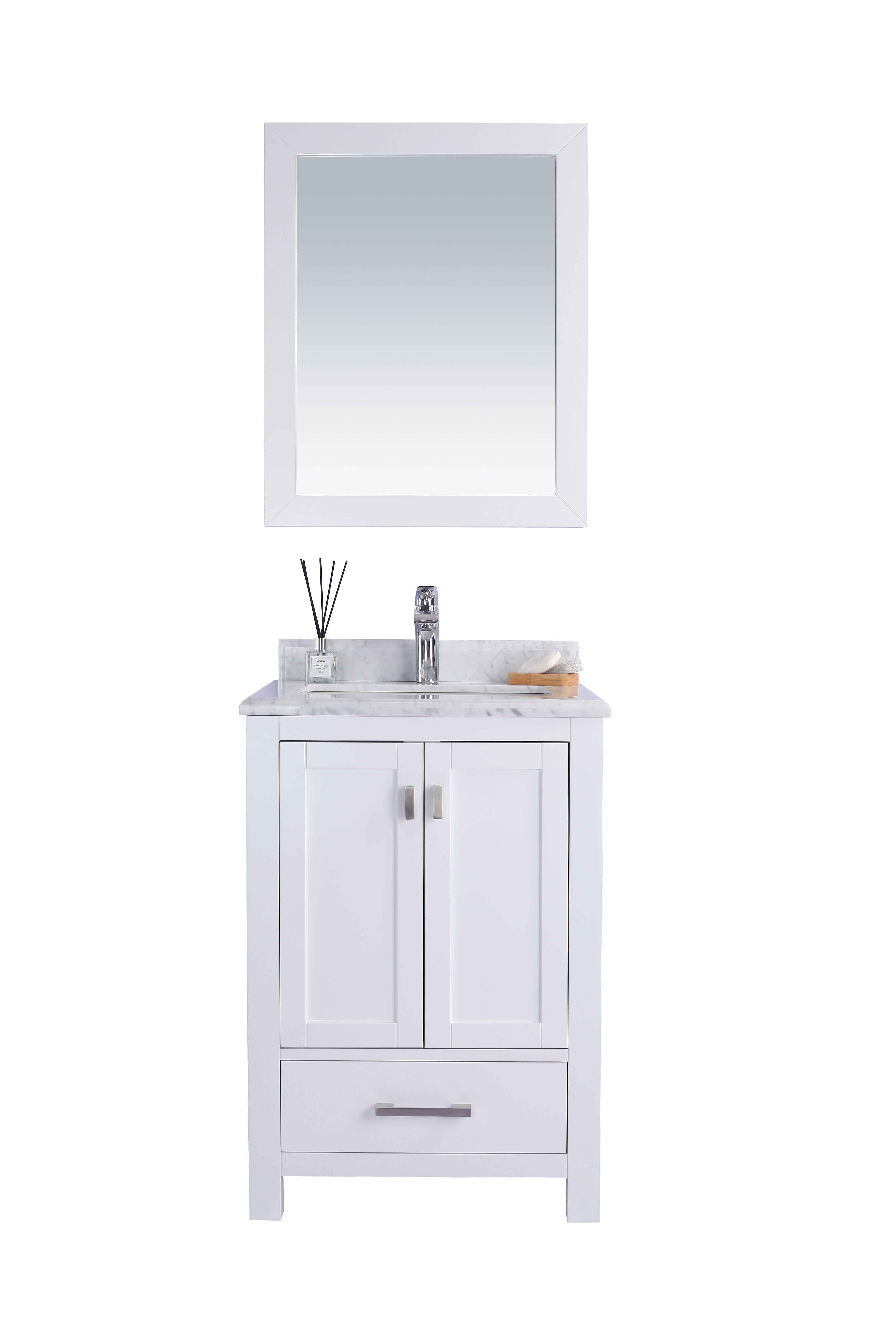 24" Single Sink Bathroom Vanity + Top and Color Options
