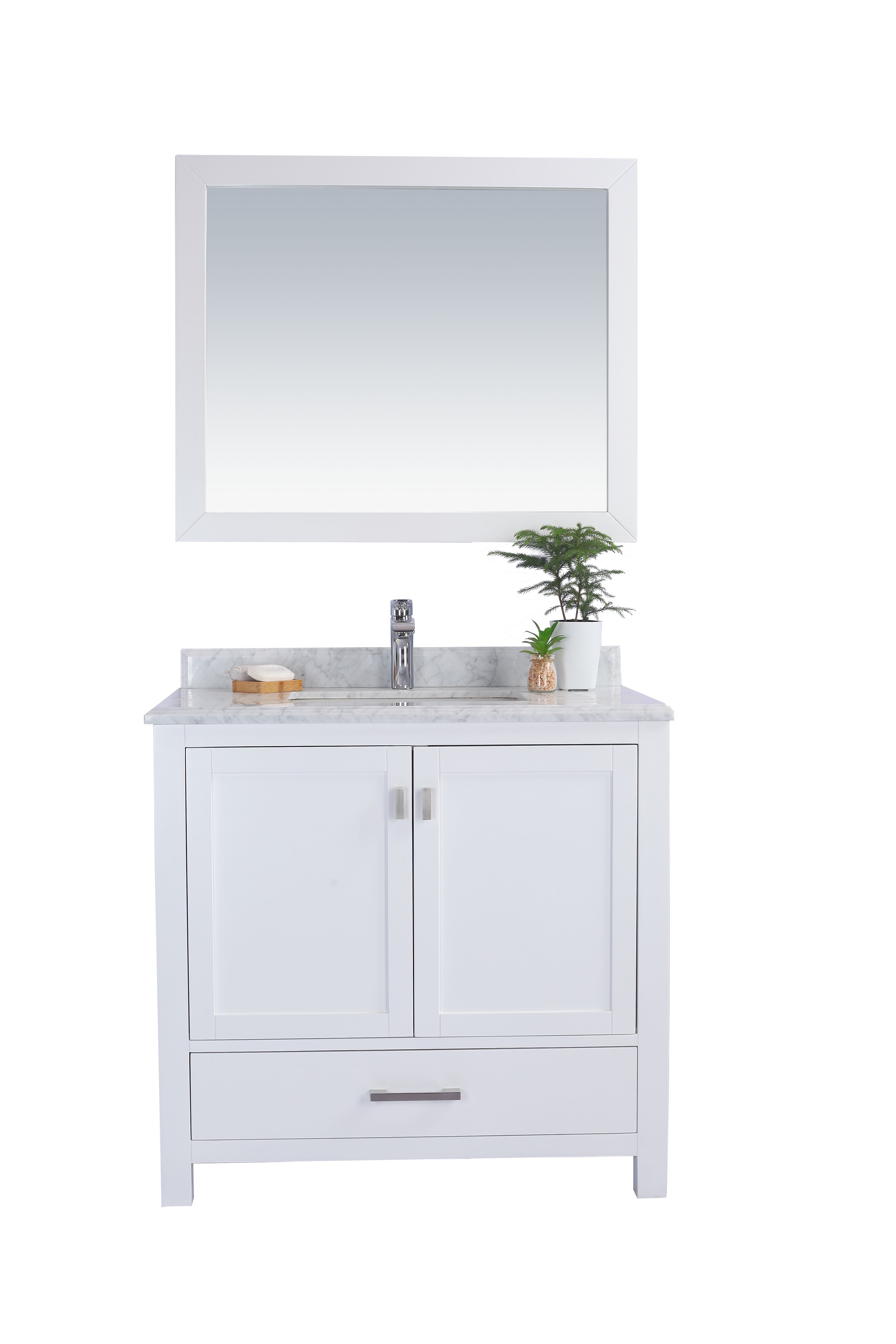 36" Single Sink Bathroom Vanity + Top and Color Options