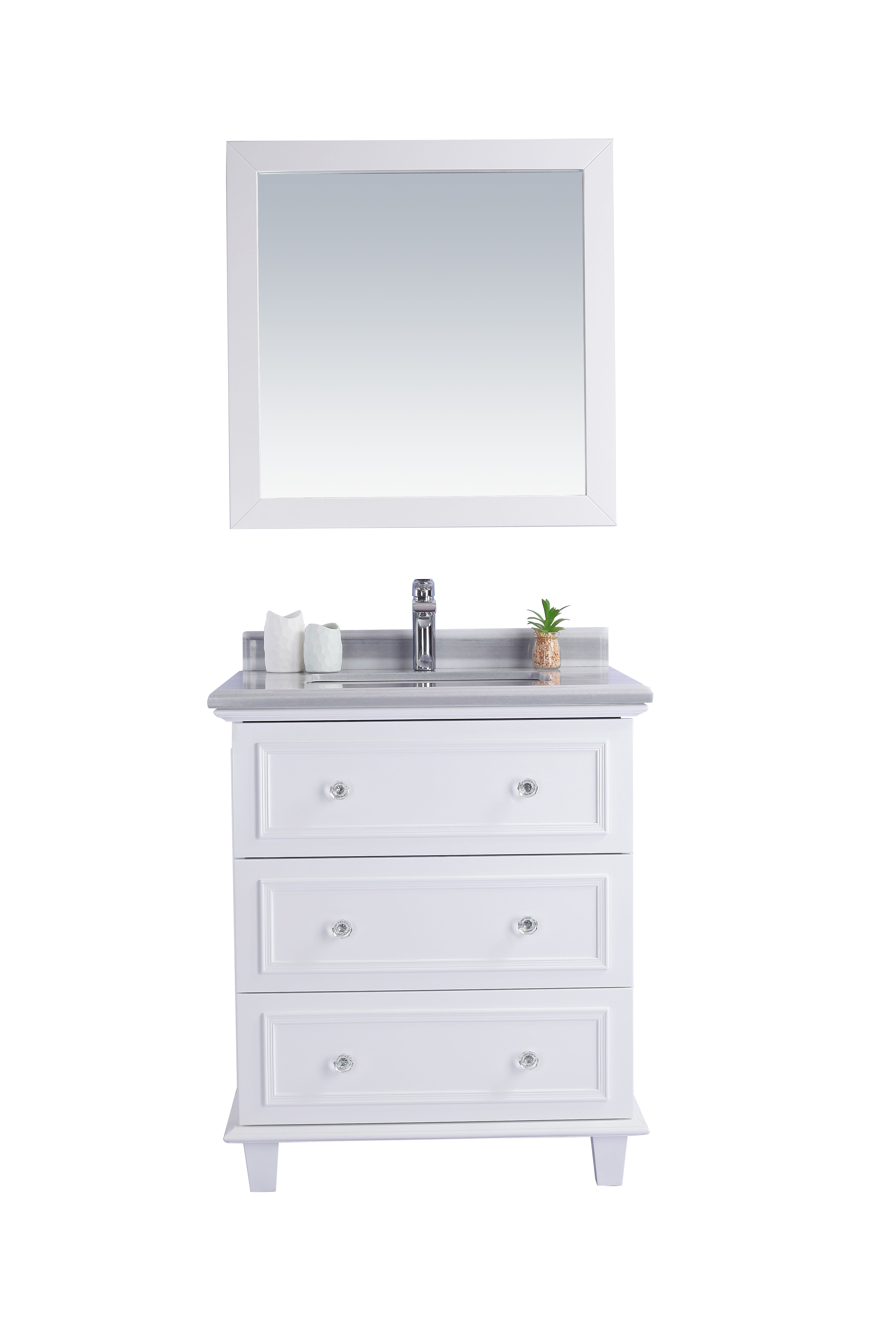 30" Single Bathroom Vanity with Top and Color Options