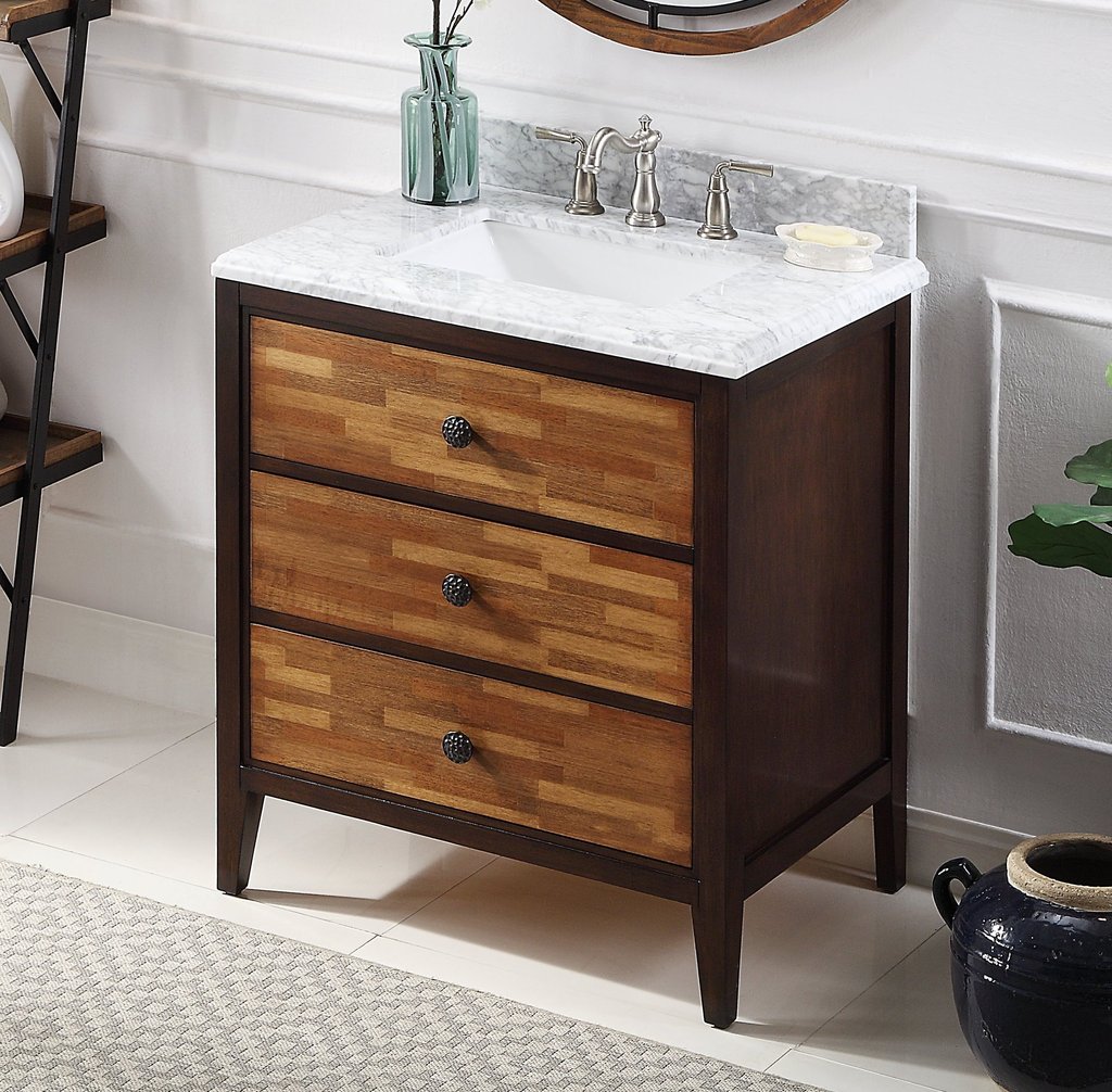 Adelina 31" Urban Modern Eclectic Sink Bathroom Vanity