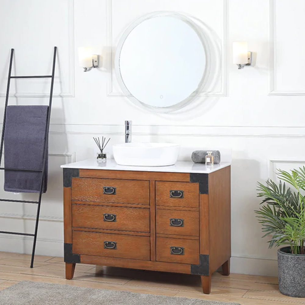 42" Vessel Sink Bathroom Vanity, Asian style Akira