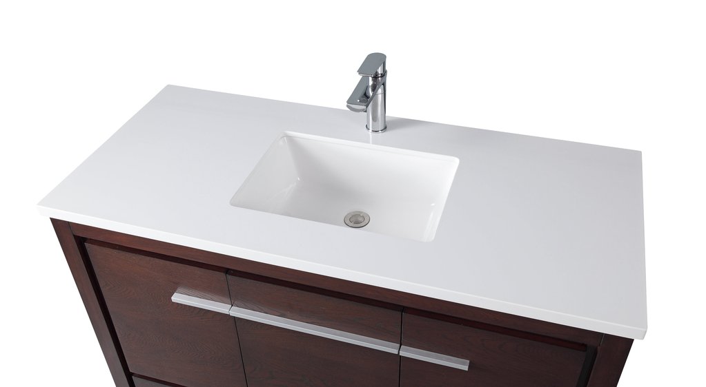 Adelina 48" Tennant Brand Modern Style Bathroom Sink Vanity in Espresso