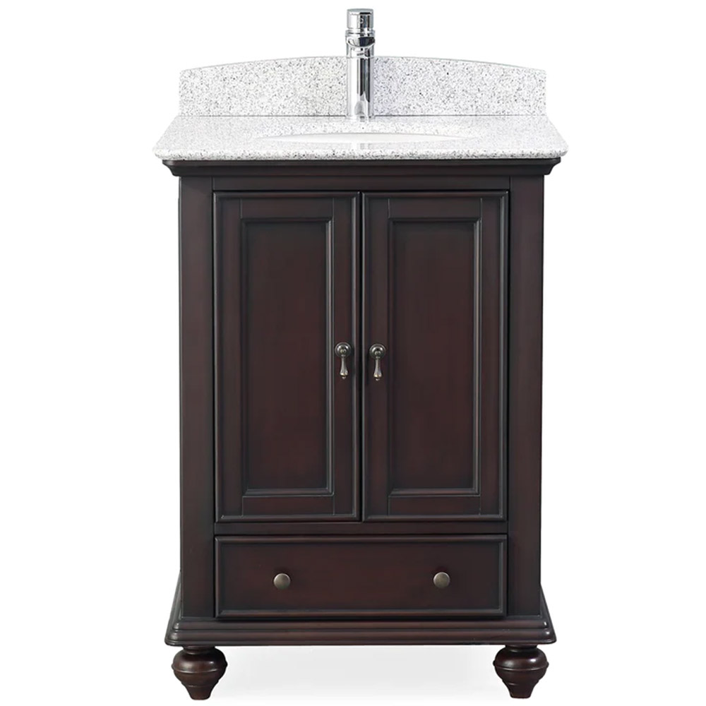Adelina 25" White Finish Powder Room Bathroom Sink Vanity with 4 Color Options