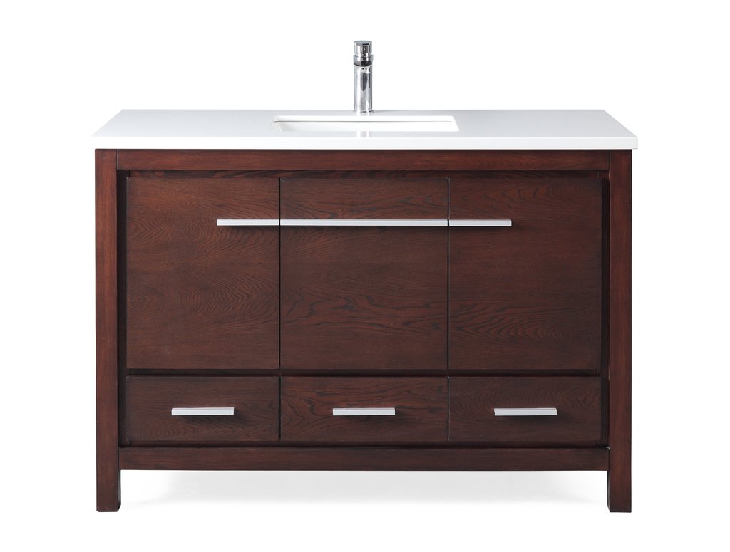 Adelina 48" Tennant Brand Modern Style Bathroom Sink Vanity in Espresso