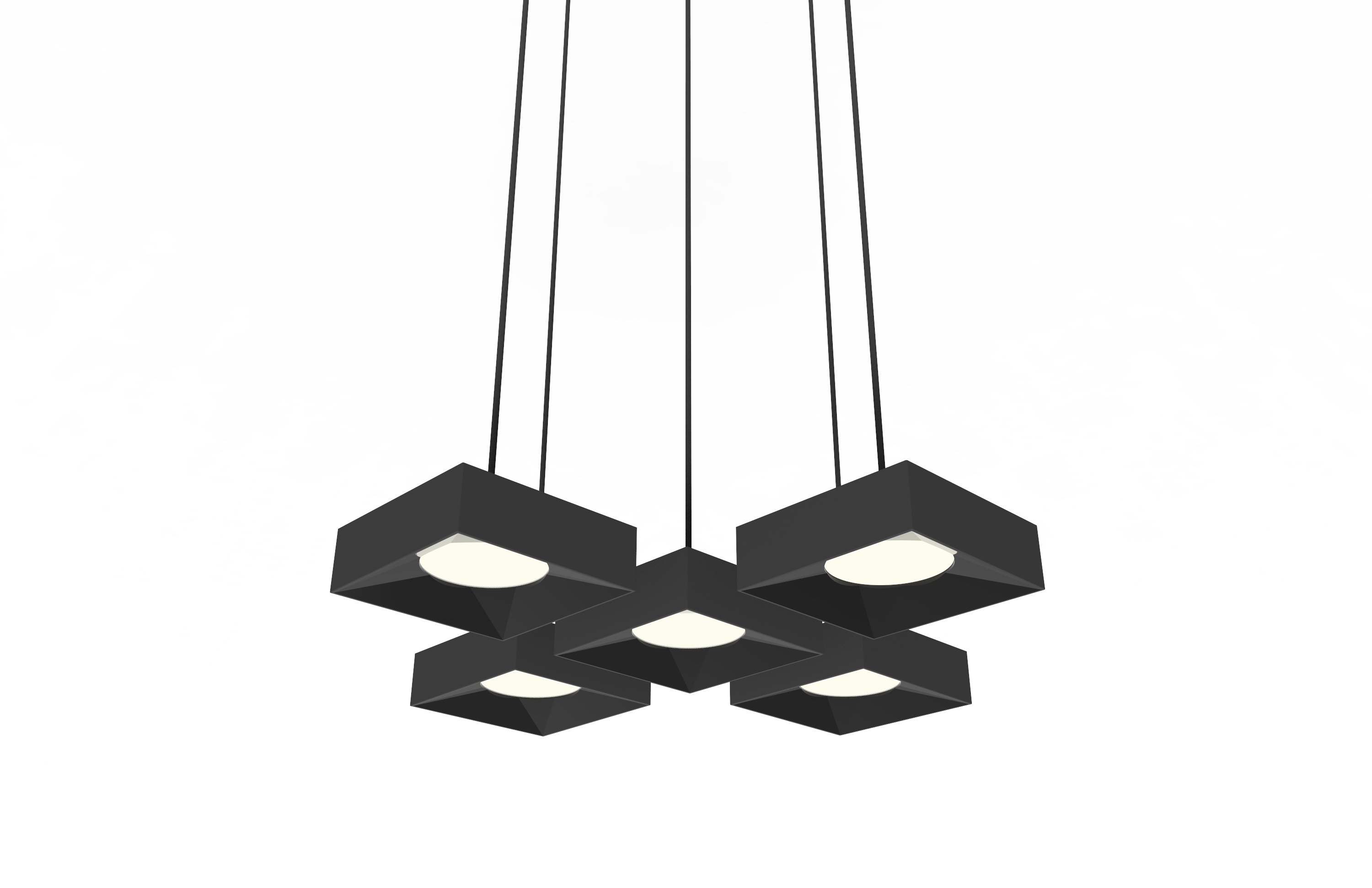 Shade Aim 16″ Square LED Pendant Light Ceiling Light