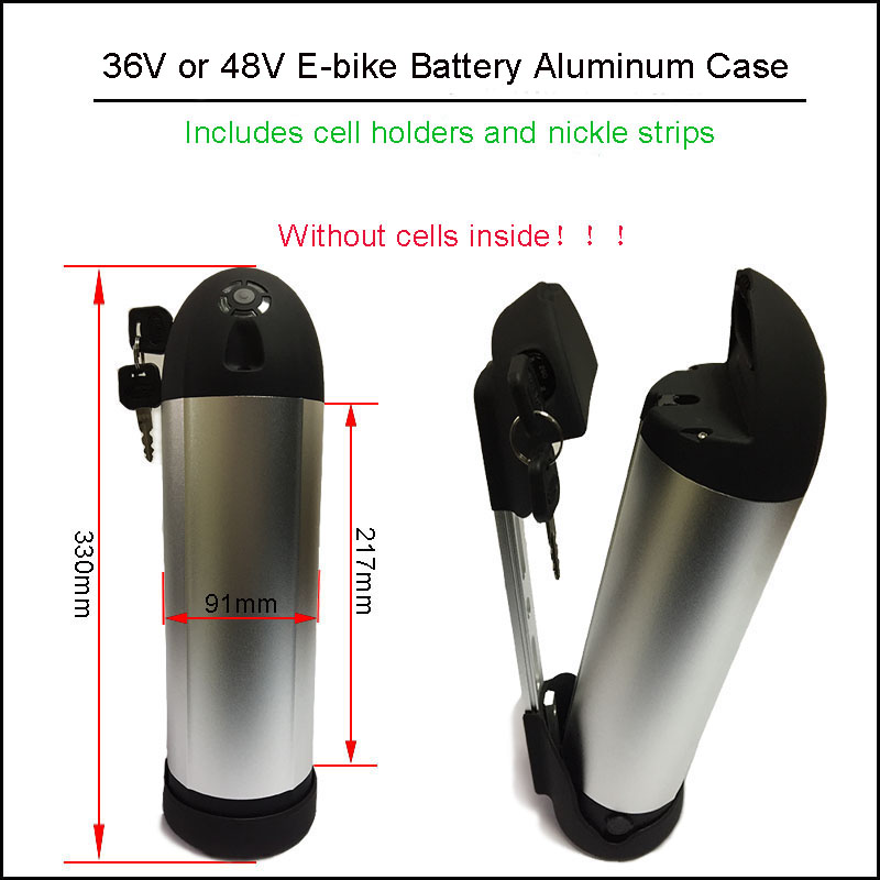 36V electric bicye water bottle aluminum battery storage box with