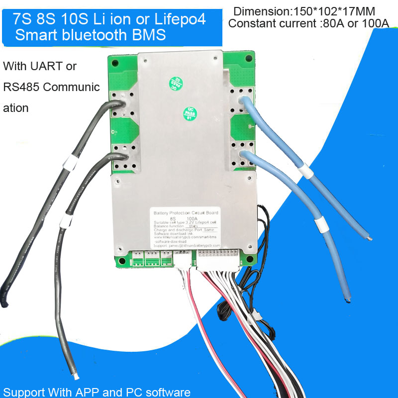 7s 8s Or 10s Lithium Ion Lifepo4 Battery Smart Bluetooth Bms With 80a To 100a Constant Discharge Cur Llt Power Electronic