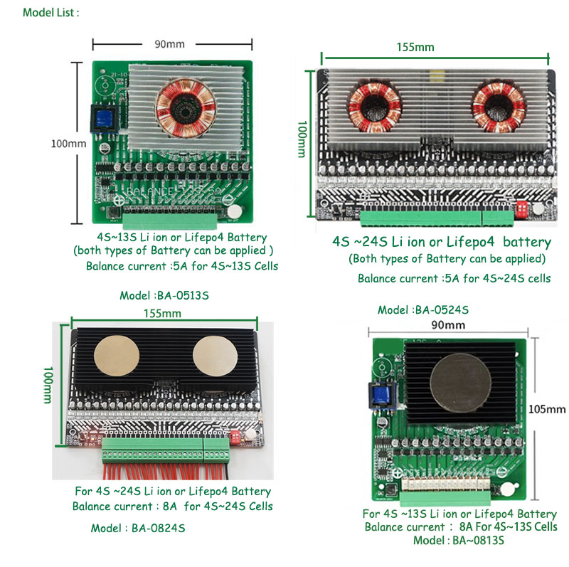 Battery Active Balancer with 5A to 8A Constant current for Lithium