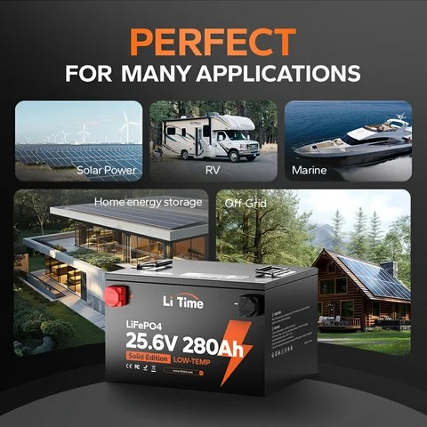 LiTime 24V 280Ah LiFePO4 Lithium RV, Marine Battery – LiTime-US