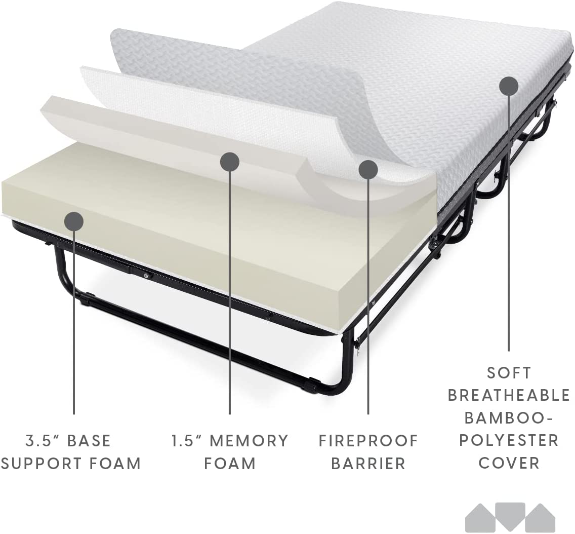 Milliard Deluxe Diplomat Folding Bed - Twin Size - Little Beach Bum