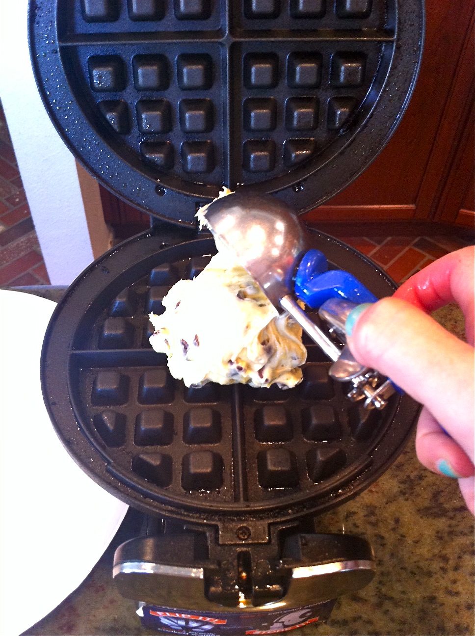 Banana Chocolate Chip Waffle Cookies Little Bits of...