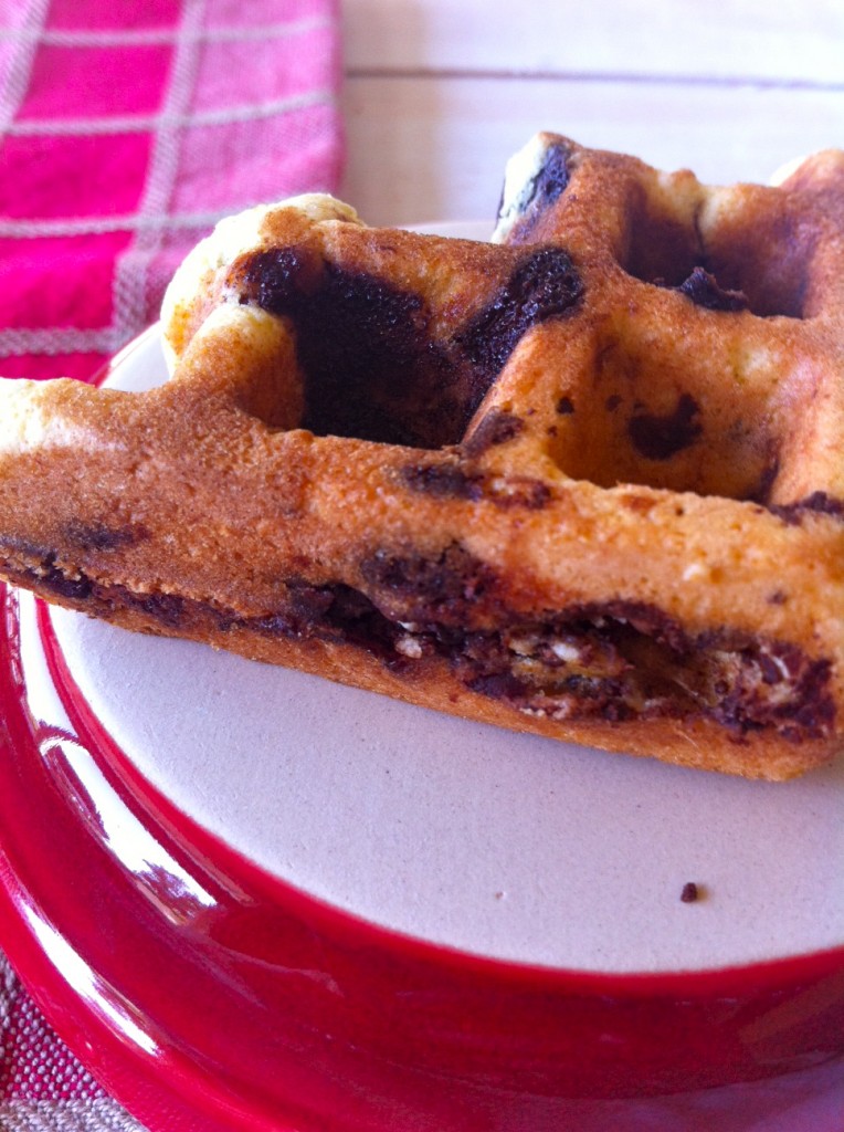 Banana Chocolate Chip Waffle Cookies Little Bits of...