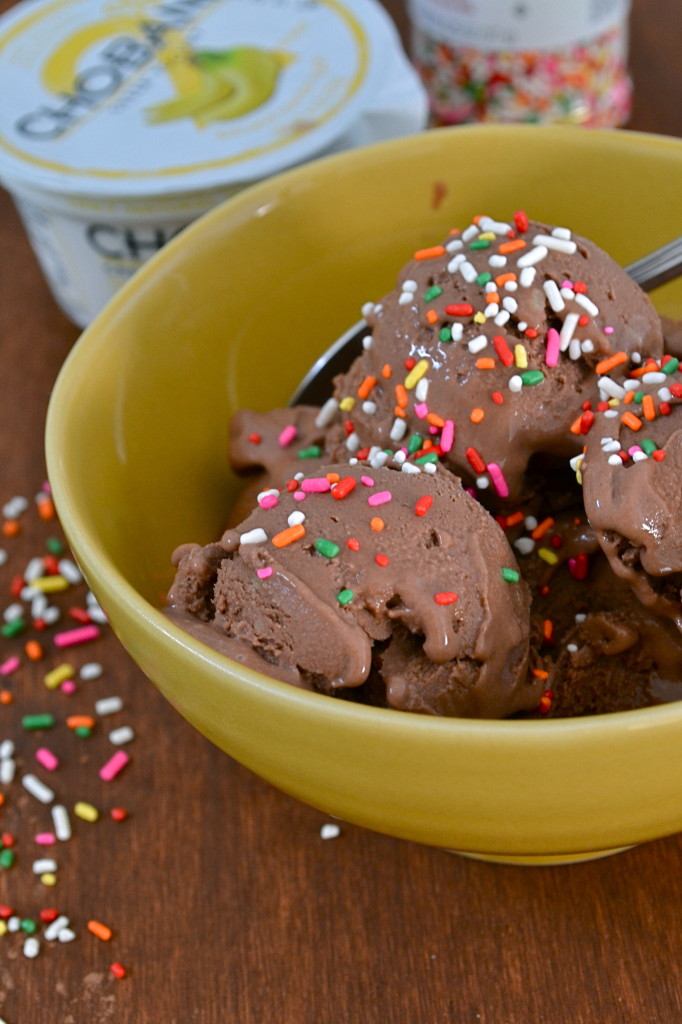 Chocolate Banana Frozen Greek Yogurt Little Bits of...
