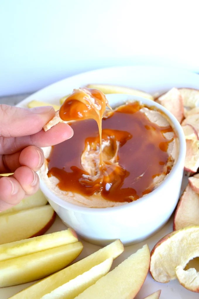 Greek Yogurt Cheese Caramel Dip Little Bits of...