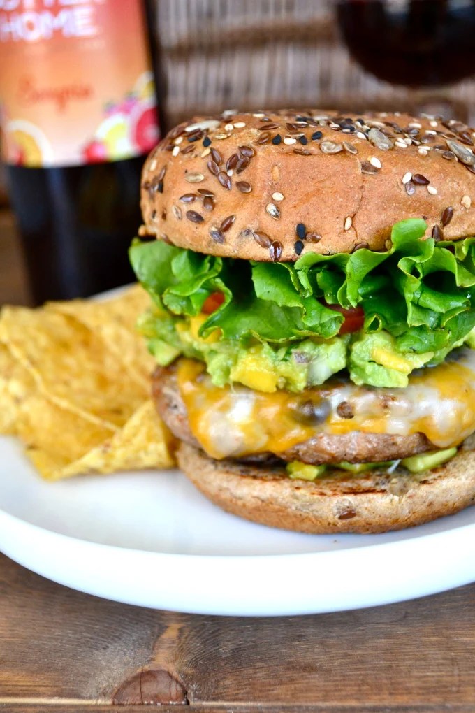 Taco Turkey Burger with Mango Guacamole Little Bits of...