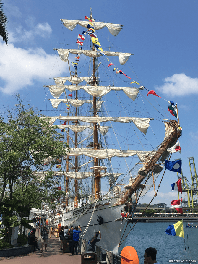 Visit a Mexican Navy Sailing Ship at Vivocity Promenade Little Day Out