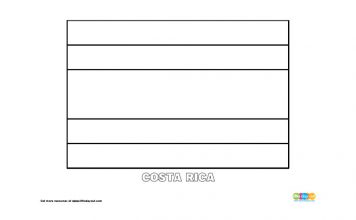 Free Costa Rica Flag Colouring Page - Little Day Out