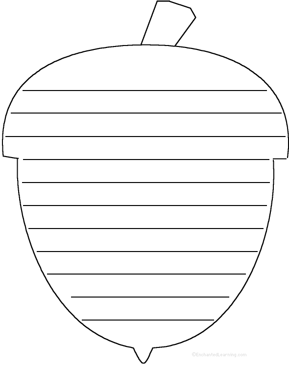 Acorn Shape Poem Printable Worksheet.