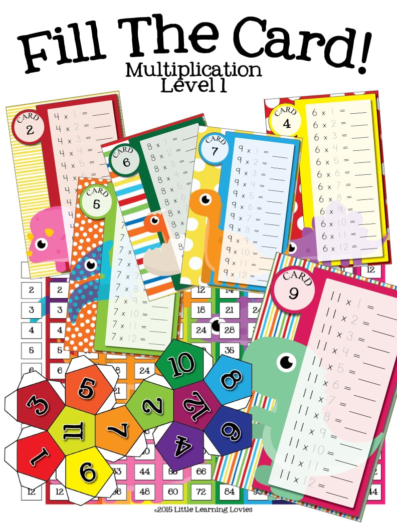 Multiplication NEW “Fill The Card” Game Little Learning Lovies