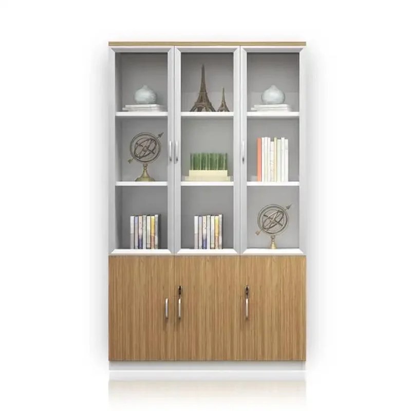 Auto Glass Wall Unit White + Oak