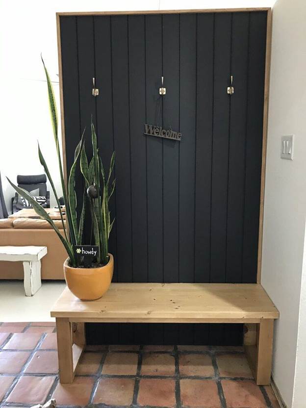 Diy Hall Tree With Shoe Storage Plans / Diy Shiplap Hall Tree With