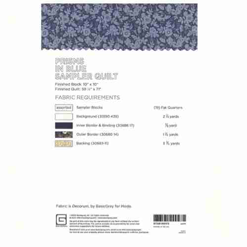 Prisms In Blue Quilt Pattern by Basic Grey Little Patch Of Heaven