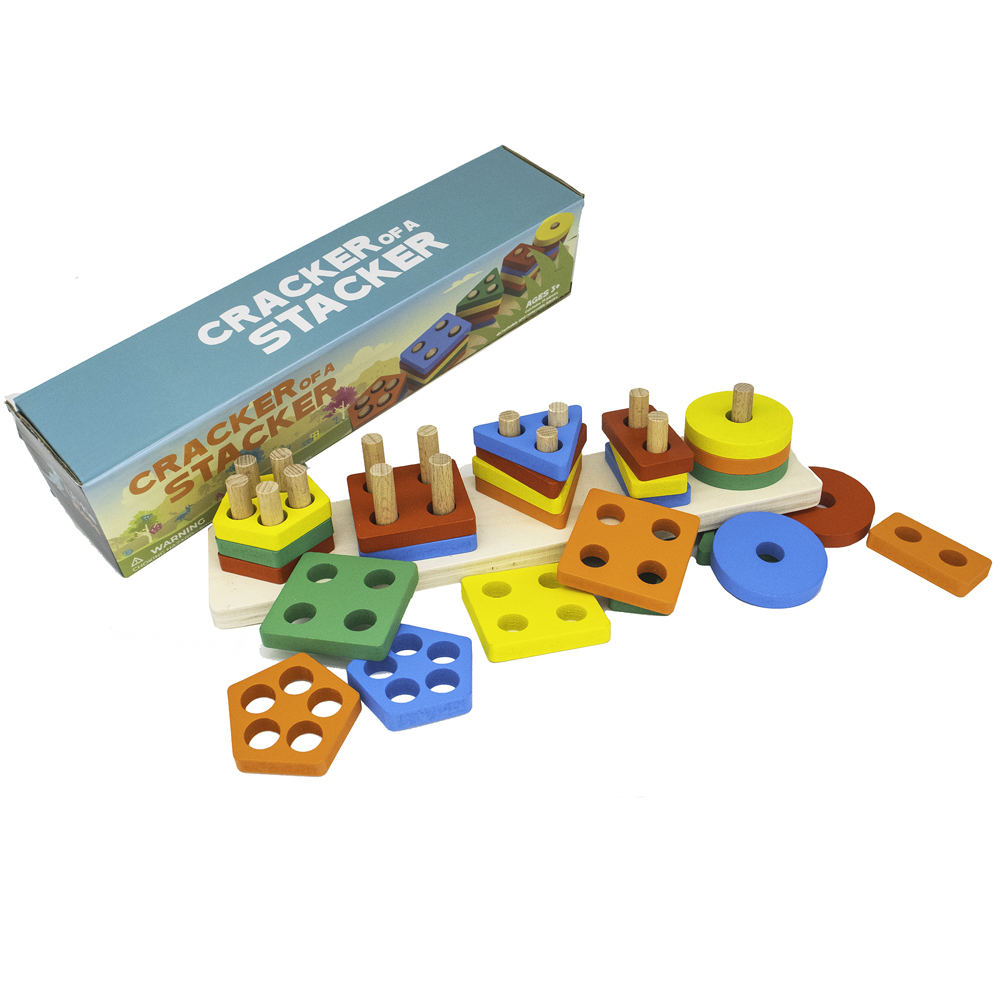 Cracker of A Stacker Wooden Stacking Toy by Little Roos