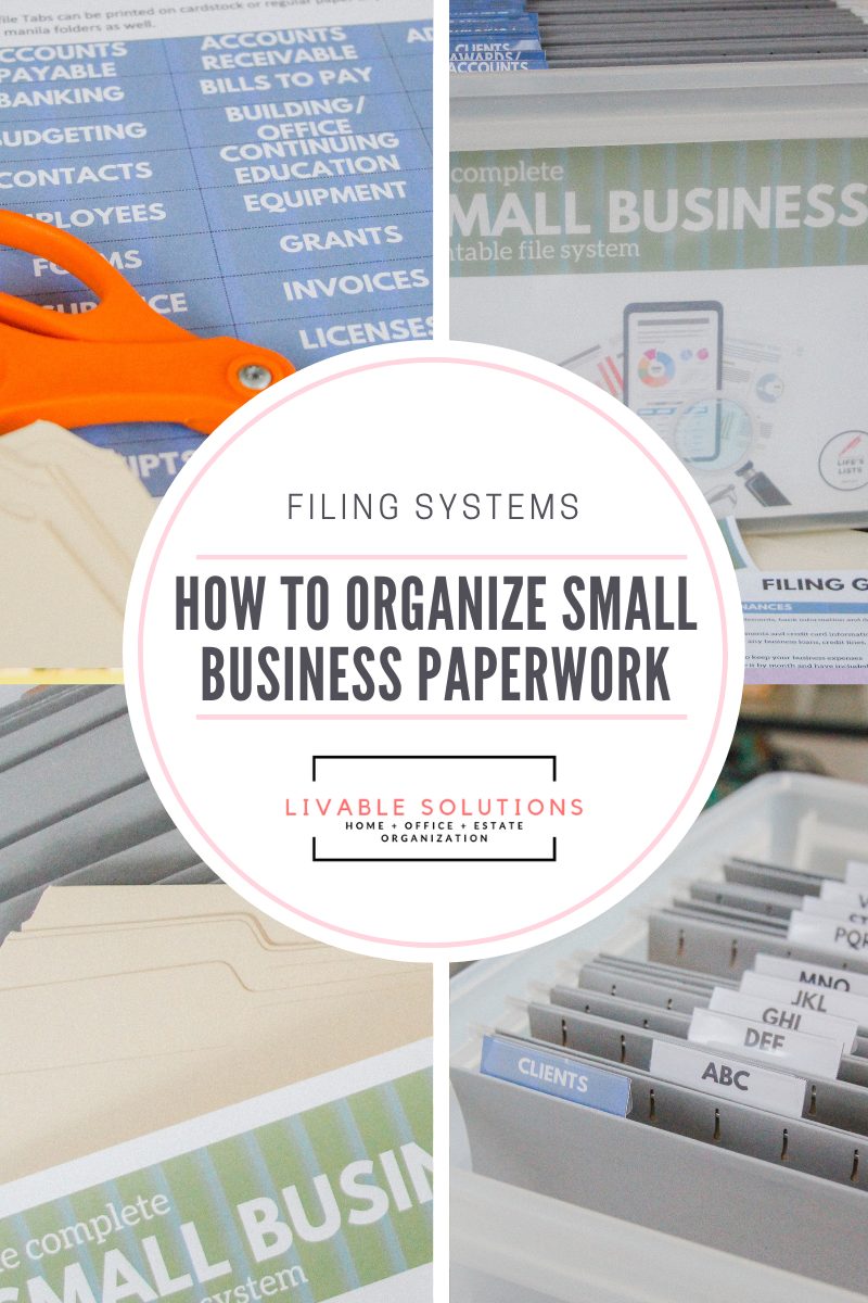 How To Organize Small Business Paper Work Livable Solutions