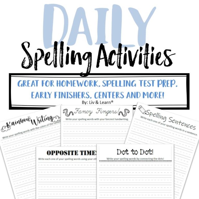 Daily Spelling Activities!